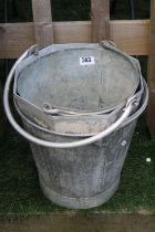 3 Galvanised Buckets