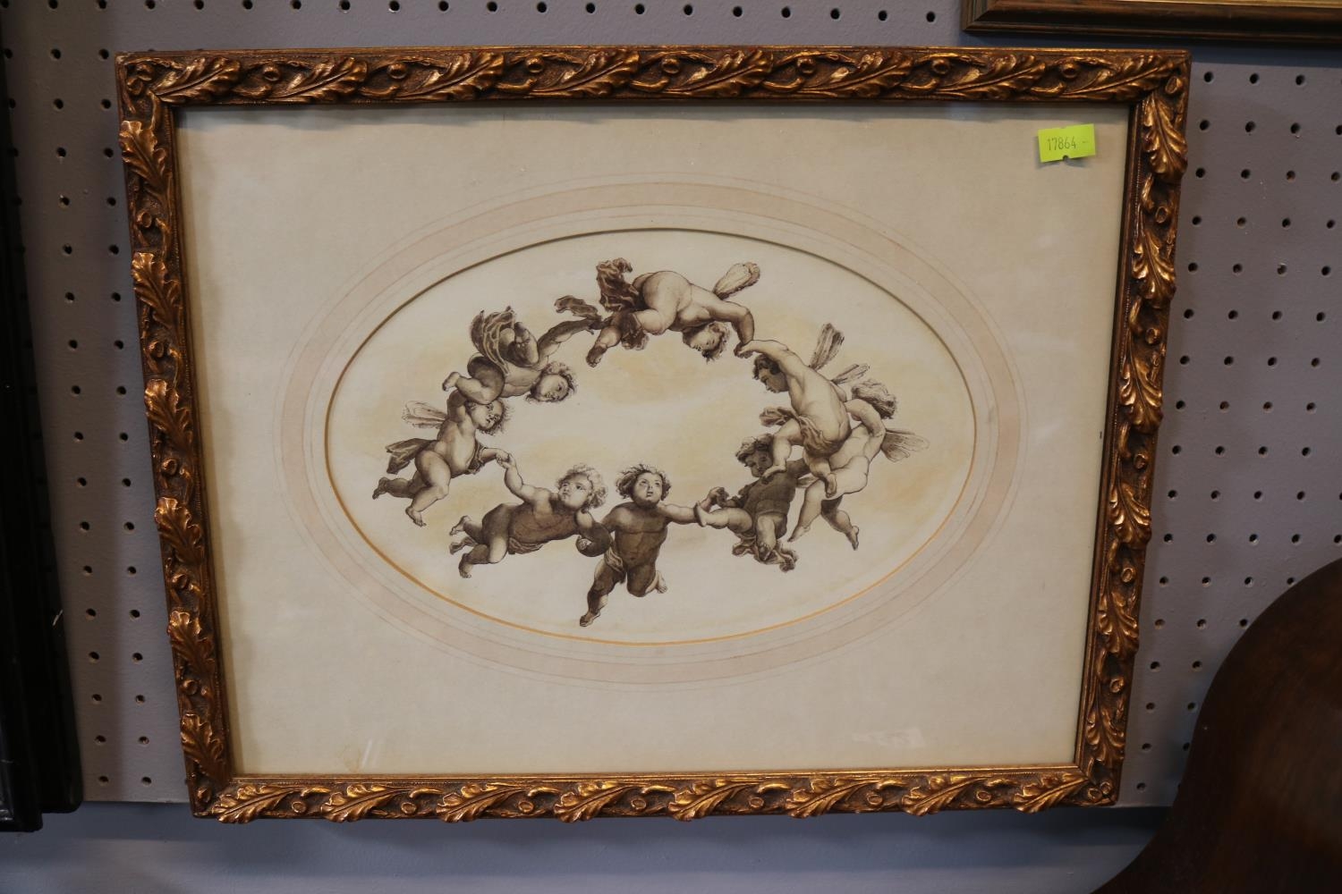 Collection of assorted 19thC and later Watercolours and sketches to include Cherubs, Landscapes