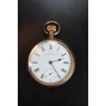 A W W co Waltham of Mass Gold plated Traveller pocket watch