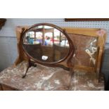 Oval Mahogany framed dressing table mirror