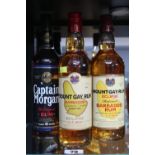 2 Bottles of Mount Gay Rum and a Bottle of Captain Morgans Rum