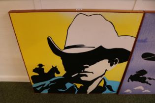 Antonio De Felipe (b. 1965) Western Pop art screen print depicting Hollywood Cowboy Yul Brynner.