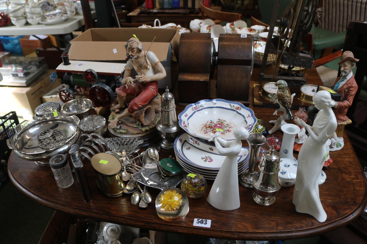 Collection of assorted Silverplated tableware, ceramic's and glassware