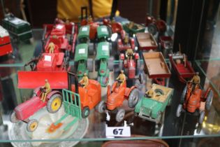 Collection of Dinky Farm Vehicles to include Bulldozers, Fork lift etc (11)