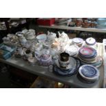 Extensive collection of English Tea cups and saucers Teapots, Spode, H & R Daniel, New hall etc