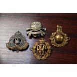 Suffolk Regiment Silver Cap Badge, Glory Skull and and Cross Bones and other Badges