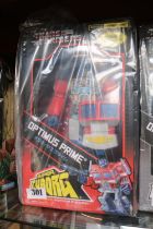 Transformers super cyborg Optimus Prime Clear New in Box Sealed