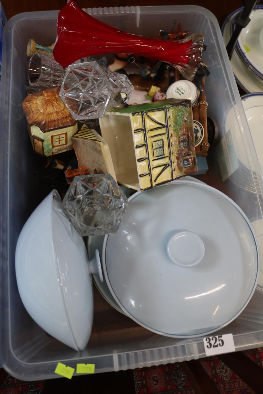 2 Boxes of assorted House clearance ceramics and glassware inc. Shelley, Keele Street Pottery - Image 2 of 3