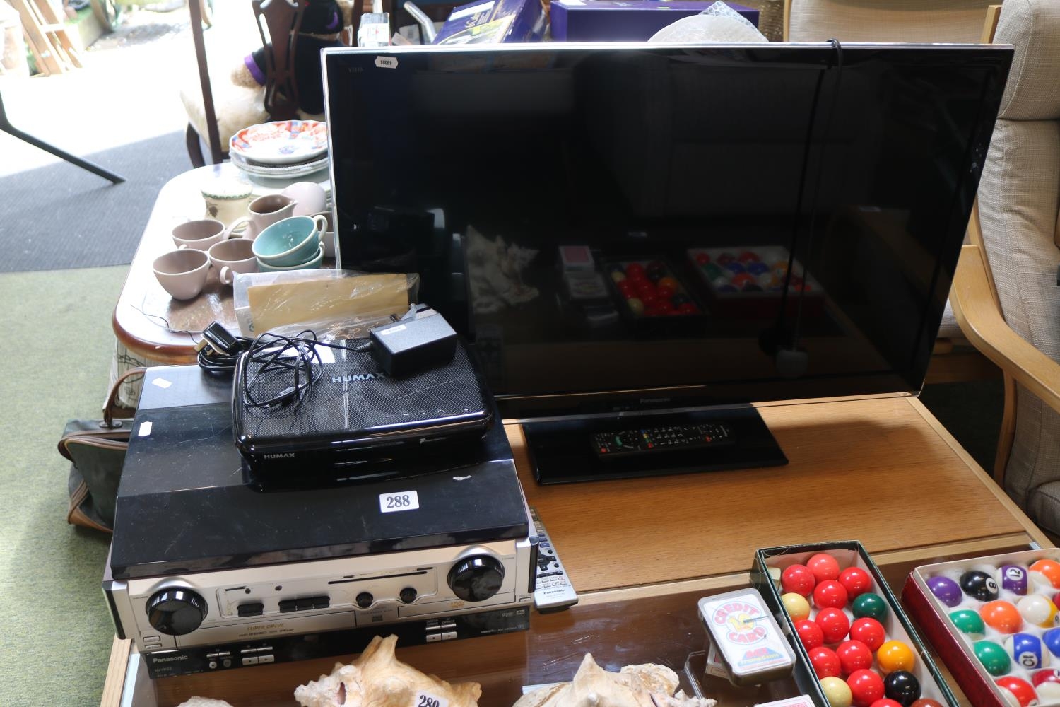 Panasonic Viera LCD Television, Panasonic VHS DVD Player etc