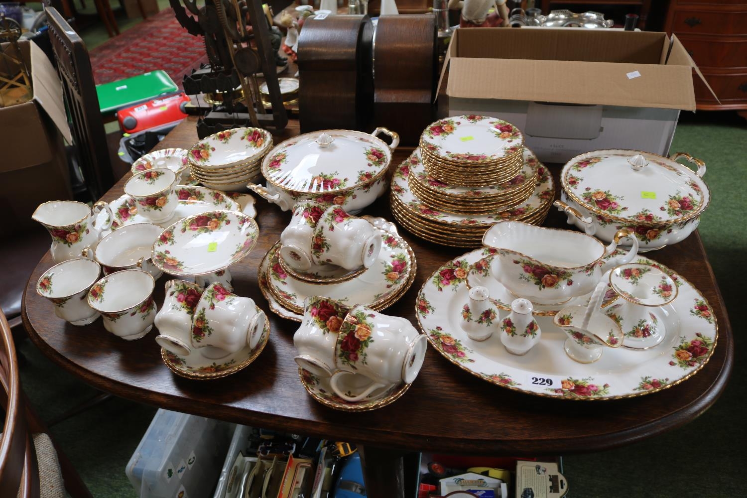 Large collection of Royal Albert Old Country Roses Dinnerware