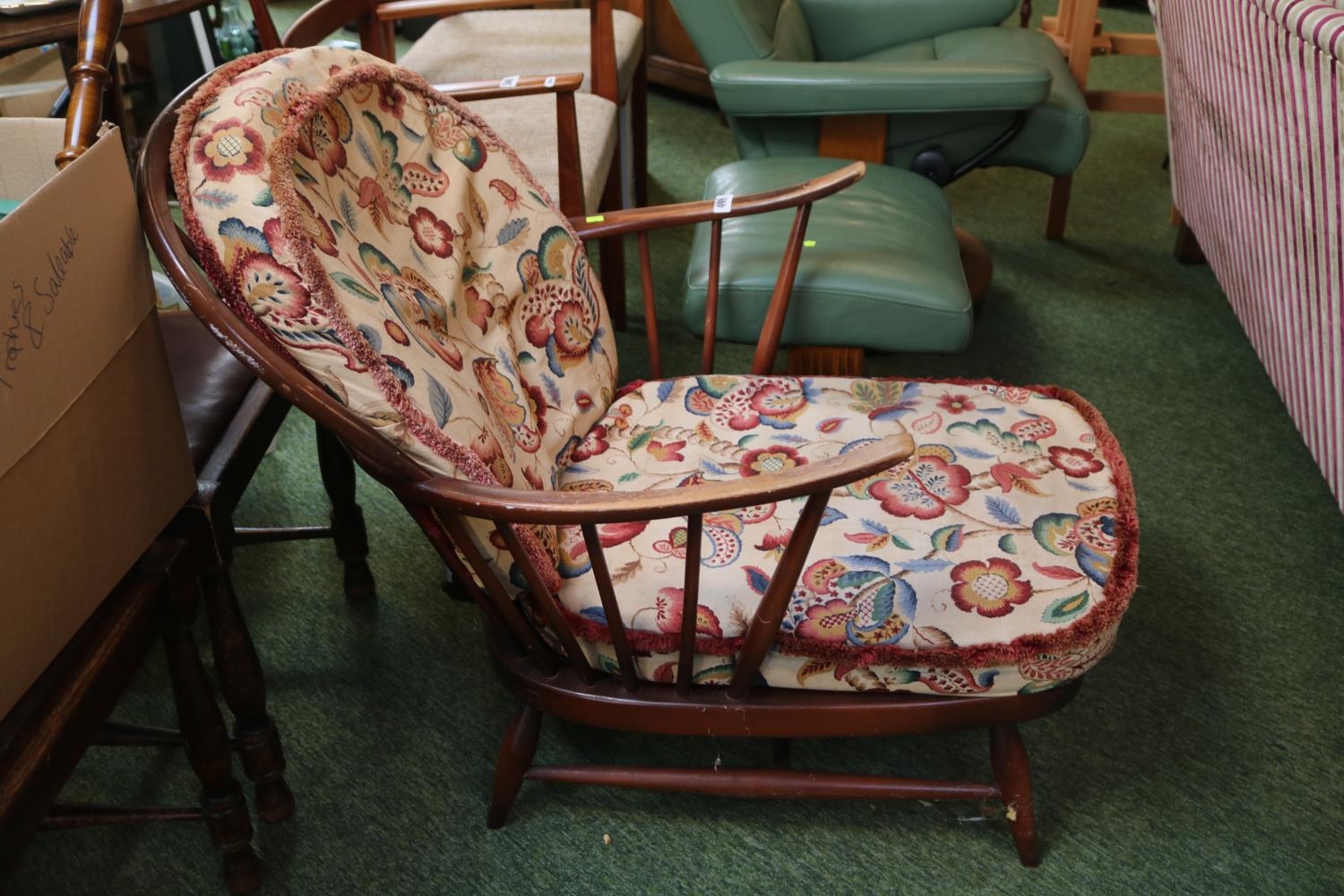 Ercol Low Upholstered Elbow chair