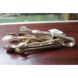 Collection 6 19thC and Later Silver Sugar tongs 150g total weight