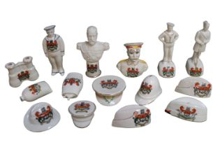 Collection of Cambridge Military Crested China to include Tommy Atkins by Iceni, George V by Swan