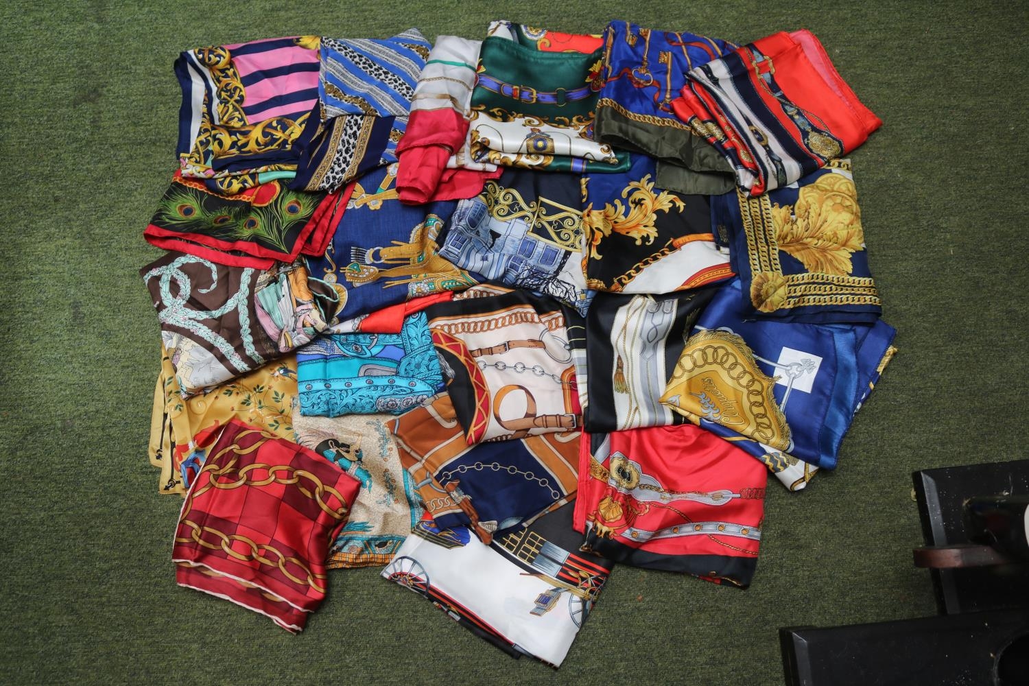 Large Collection of Hermes Style and Handmade Scarves (Approx. 40) - Image 2 of 2