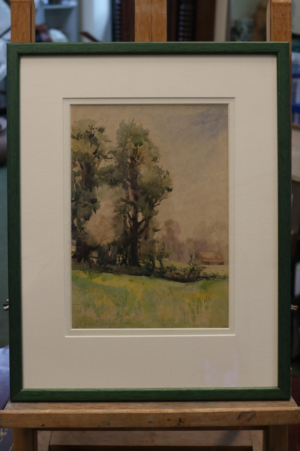 Edward Brian Seago (English, 1910-1974), RBA, ARWS, RWS. Post Impressionist watercolour of a idyllic - Image 2 of 3