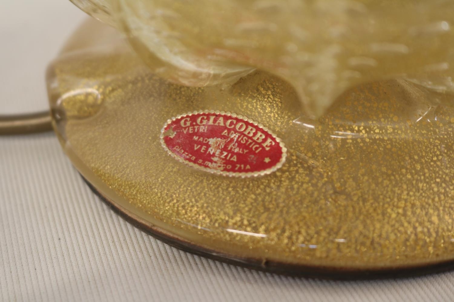 Barovier & Toso (Vetreria Artistica Barovier, and Ferro Toso) mid-20th century Murano glass gold - Image 3 of 4