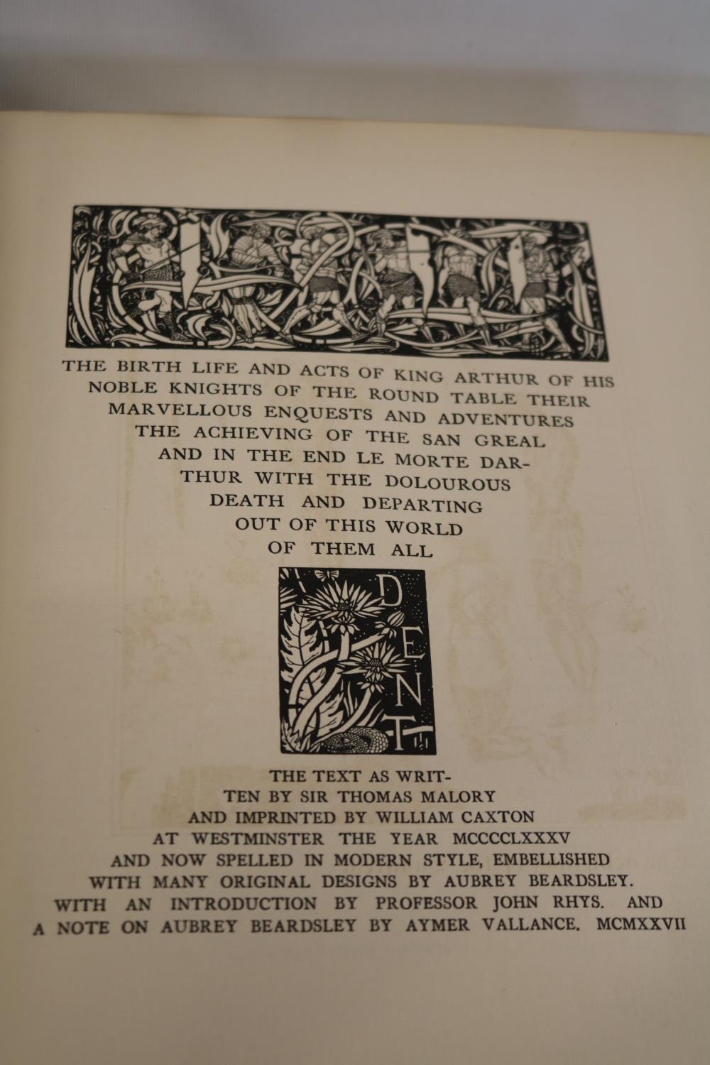 Aubrey Beardsley.- Malory (Sir Thomas) [Le Morte Darthur] The Birth Life and Acts of King Arthur..., - Bild 6 aus 9