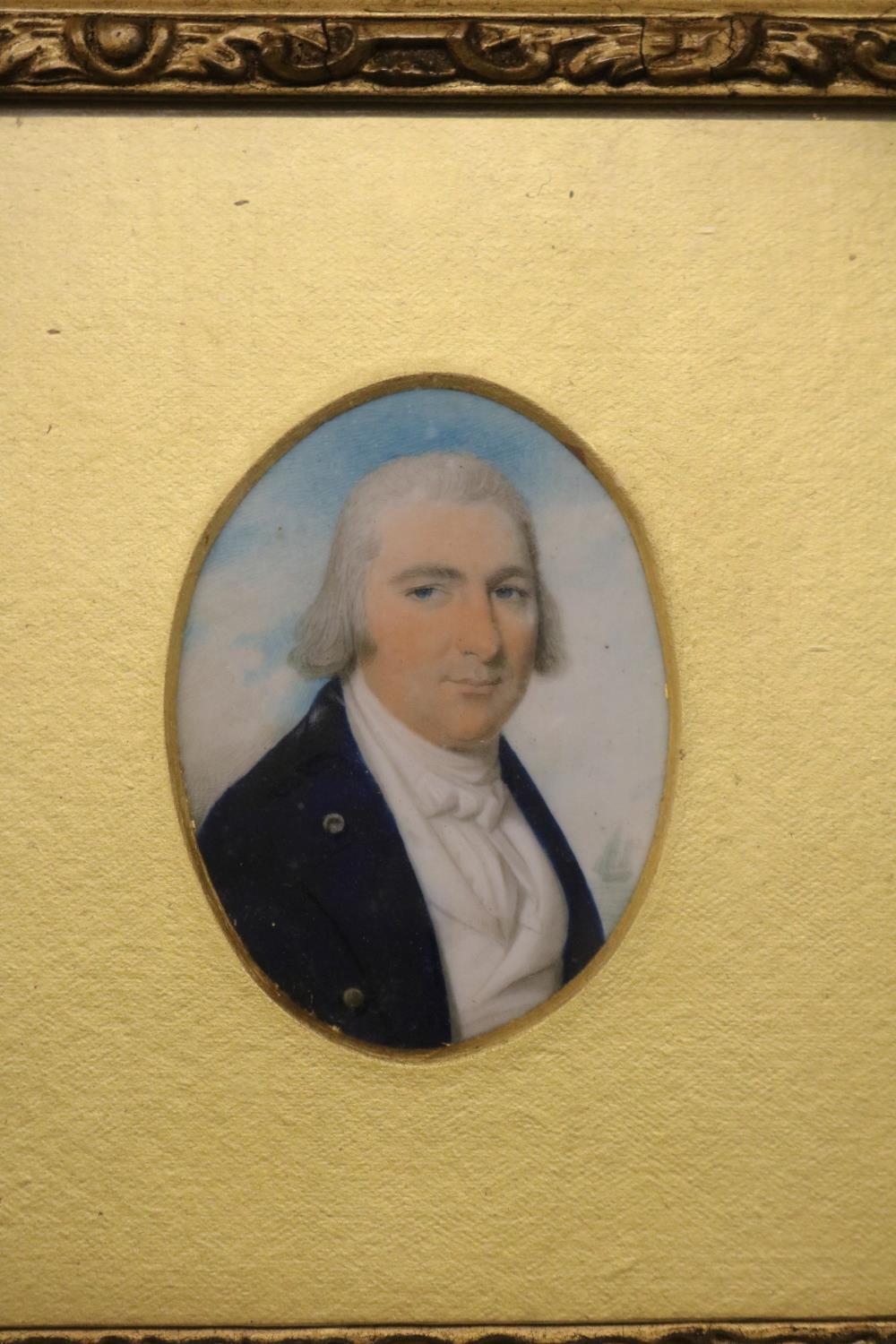 Collection of 2 18thC Miniature Portraits of a Gentleman in Grenadier uniform and a watercolour of a - Bild 3 aus 8