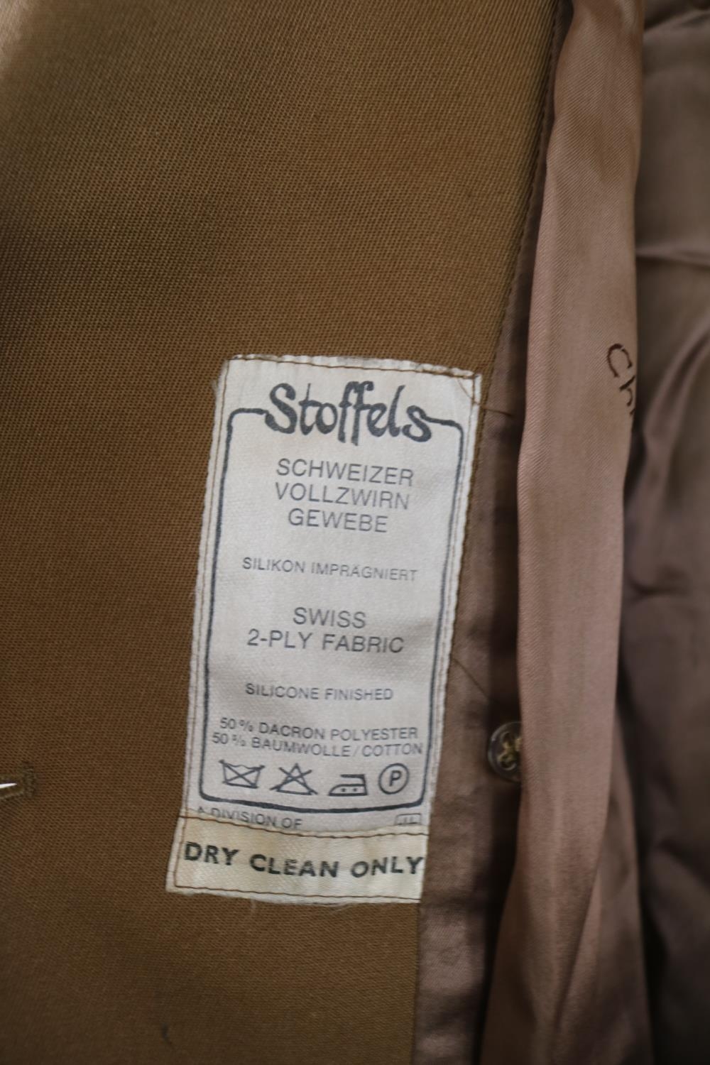 Christian Dior Monsieur Brown Trench Coat Mac retailed by Stoffels Small to medium size - Image 3 of 4