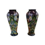 Pair of Boxed Moorcroft Limited edition vase 'Geneva Pattern' by Phillip Gibson dated 1999 270 of