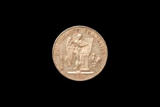 Gold 20 Franc 1896 Coin. 21mm in Diameter. 6.45g total weight