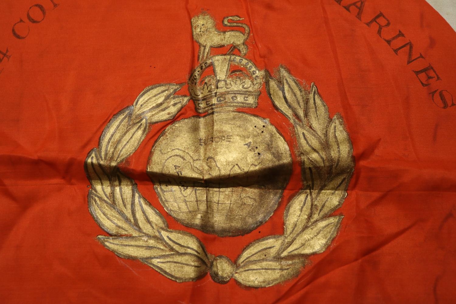 WWII Japanese Flag captured by 44 Royal Marine Commandoes Cannock Royal Marine Roll of Honour 1943- - Image 3 of 6