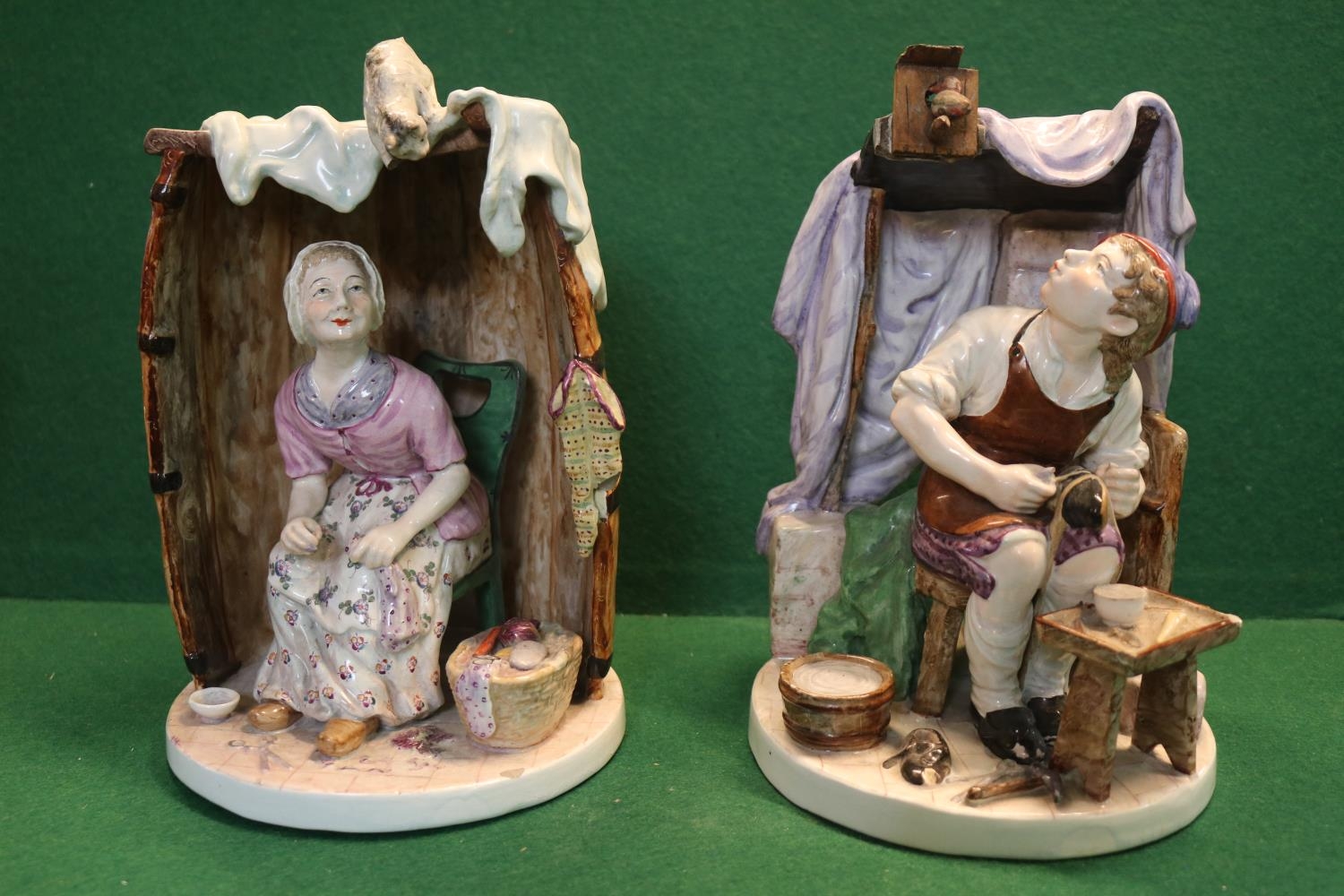 Paul- Louis Cyffle 1724 - 1806 Belgian Pair of Rare Pottery figures entitled The Savetier & - Image 2 of 7