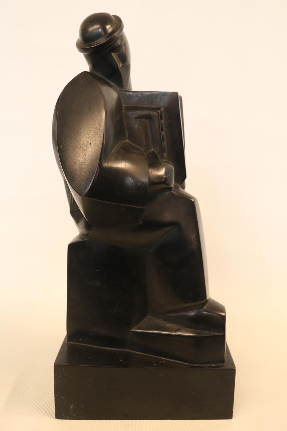 'L'Accordéoniste' (Accordionist), Art Deco Cast Bronze after Jan and Joel Martel 1896 - 1966. 35cm - Image 6 of 6