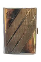 WWII German Third Reich Hermann Wilhelm Goring Silver cigarette case engraved with Goring's crest.