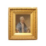 Framed Pastel of a Lady in Bonnet with inscription to verso E N Smith painted in March 1817. 30 x
