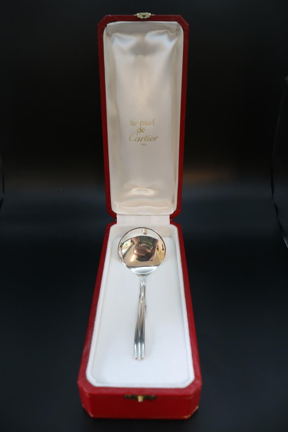 Cartier of Paris. Les Must de Cartier Paris Silver tasting Spoon with reeded handle 51g in weight in - Image 2 of 4