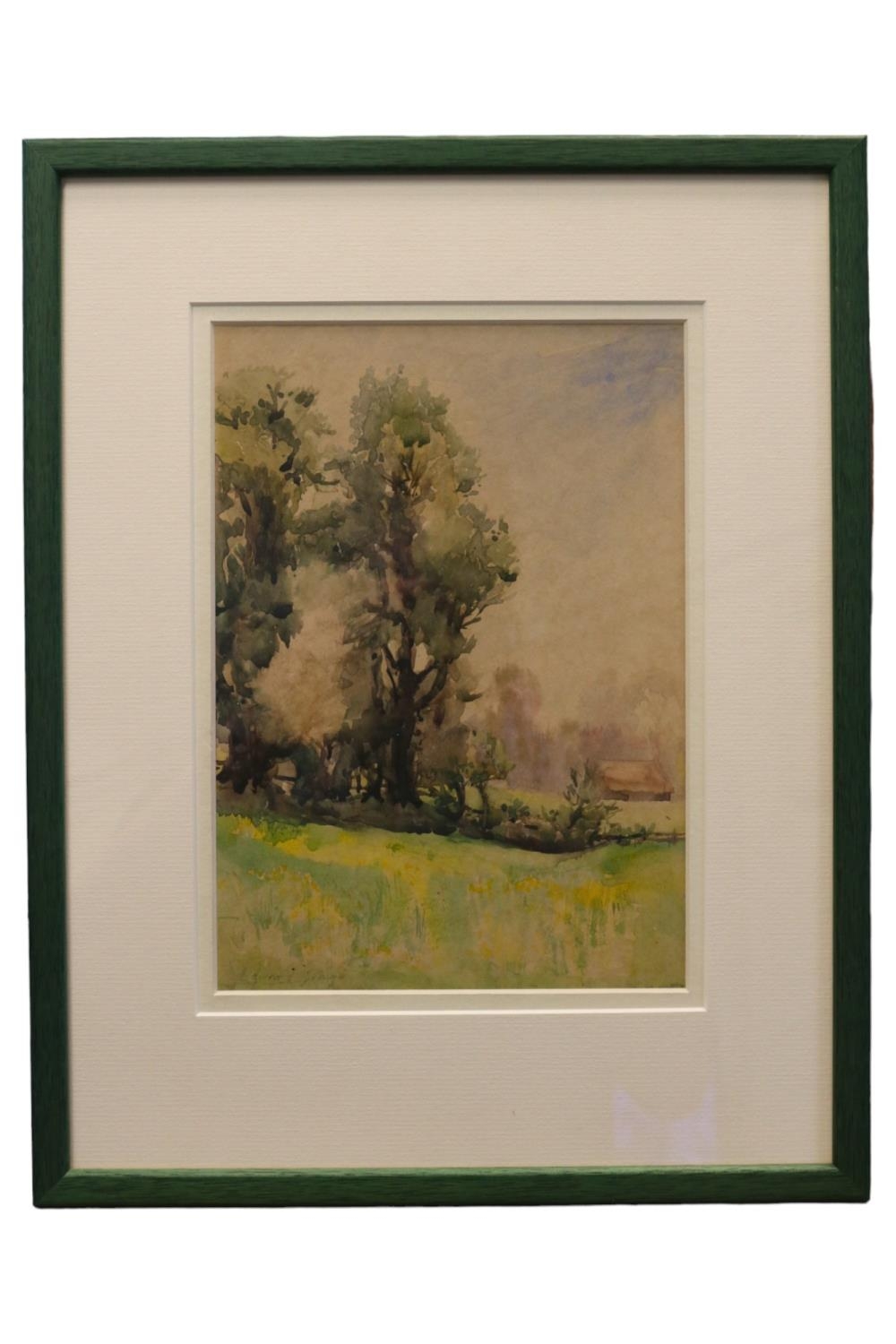 Edward Brian Seago (English, 1910-1974), RBA, ARWS, RWS. Post Impressionist watercolour of a idyllic