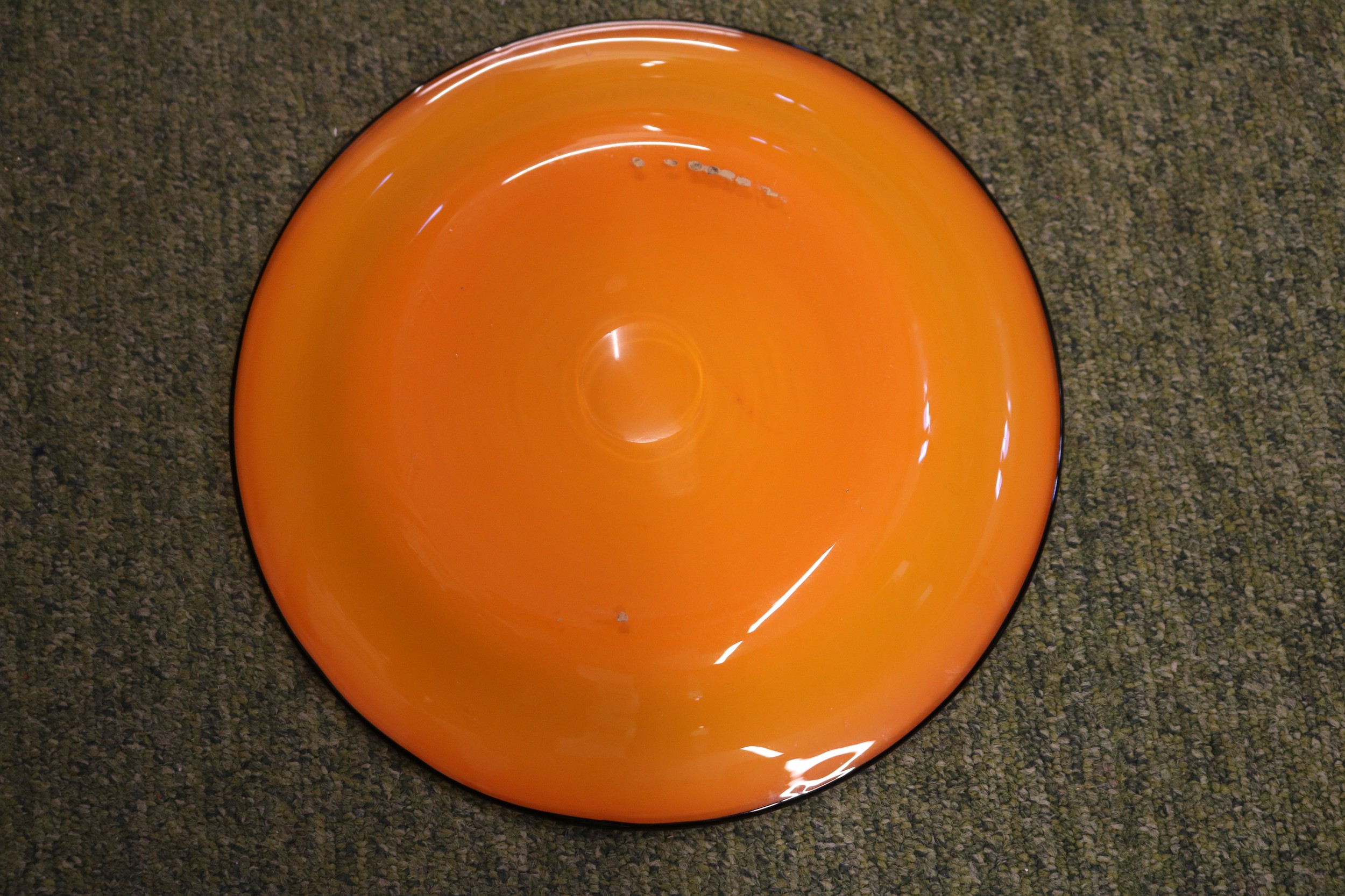 Loetz Glass Orange & Black Tango plates by Michael Powolny. The set of six look stunning in - Image 3 of 3