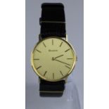 Beautiful 9ct Gold Bulova Wristwatch circa 1982. Bulova - A 9ct gold wristwatch, circa 1982, the