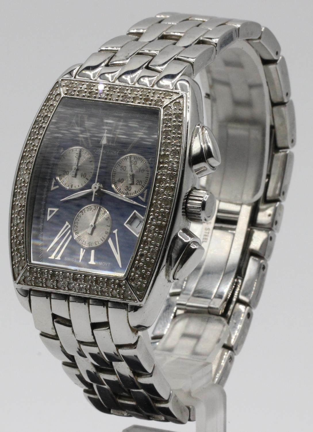 Ingersoll Gems Diamonds Stainless Steel Inc Box. IN34159 Serial Number 14292. All stainless steel. - Image 3 of 4