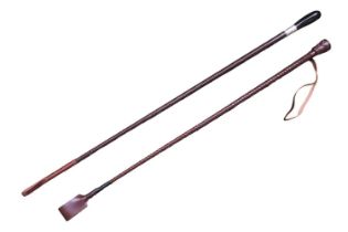 Swaine Adeney & Brigg Riding Crop with Silver Mount 74cm and another Swaine Adeney & Brigg Riding