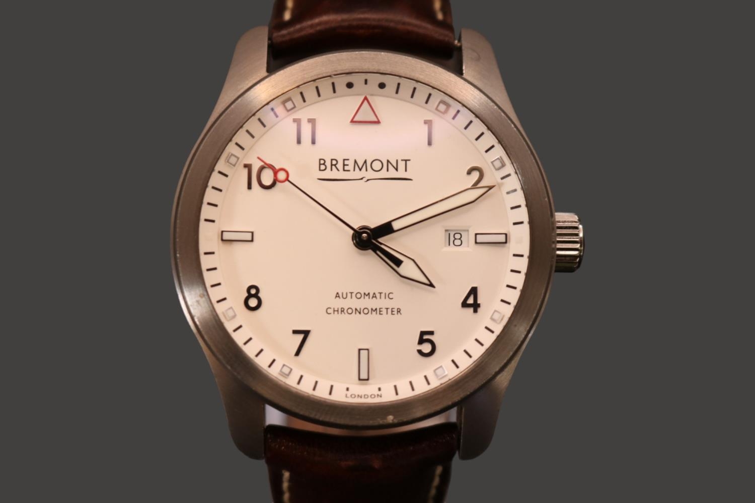 Bremont Automatic Chronometer Swiss movement watch, with box and papers. Reference no SOLO/23310.