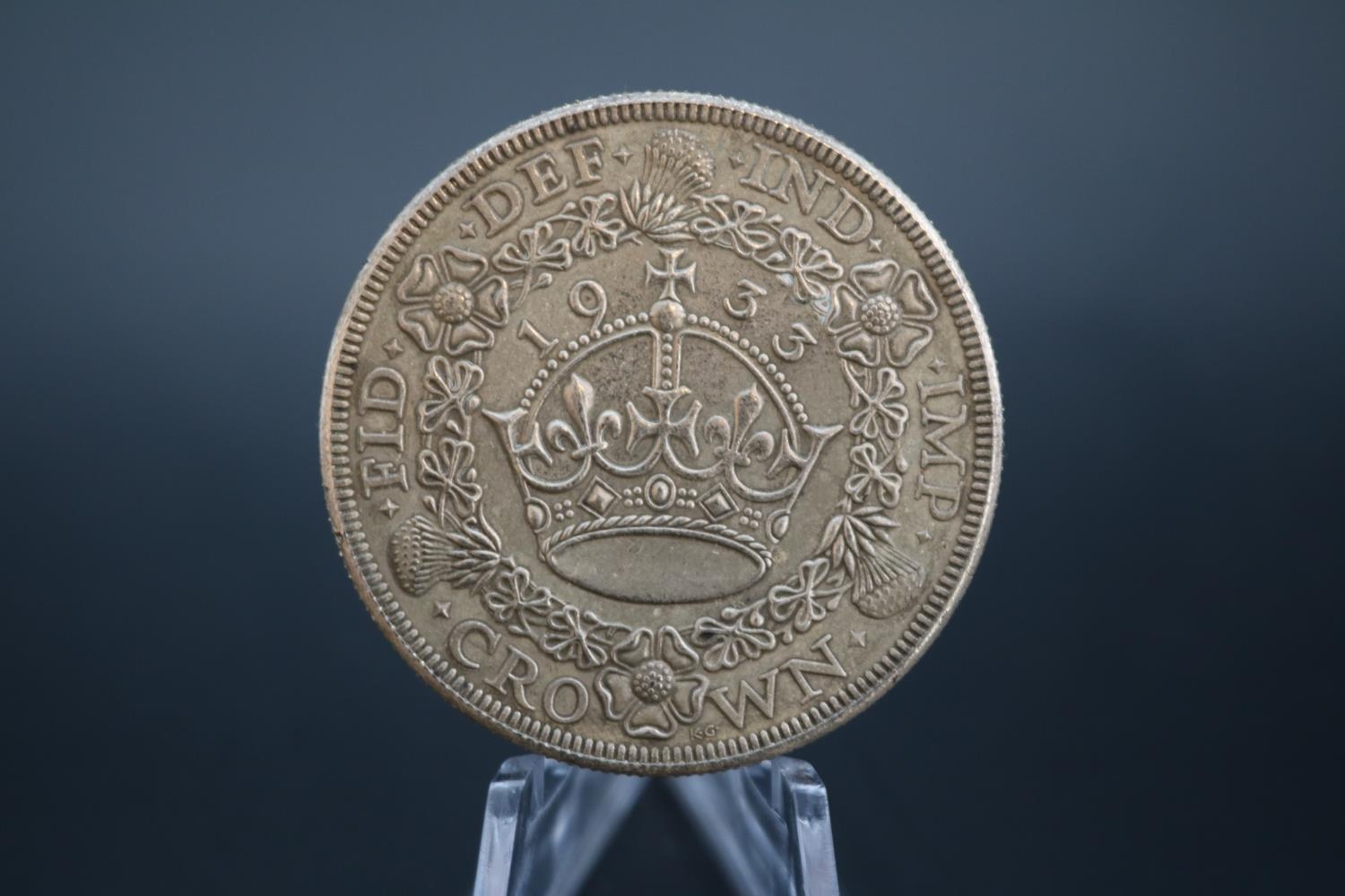 Great Britain Silver King George V Wreath Crown 1933, silver wreath crown 7,132 issued 38mm in - Bild 2 aus 3