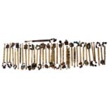 Large collection of 19th Century Wood and Bone Lace Makers Bobbins, including named examples to