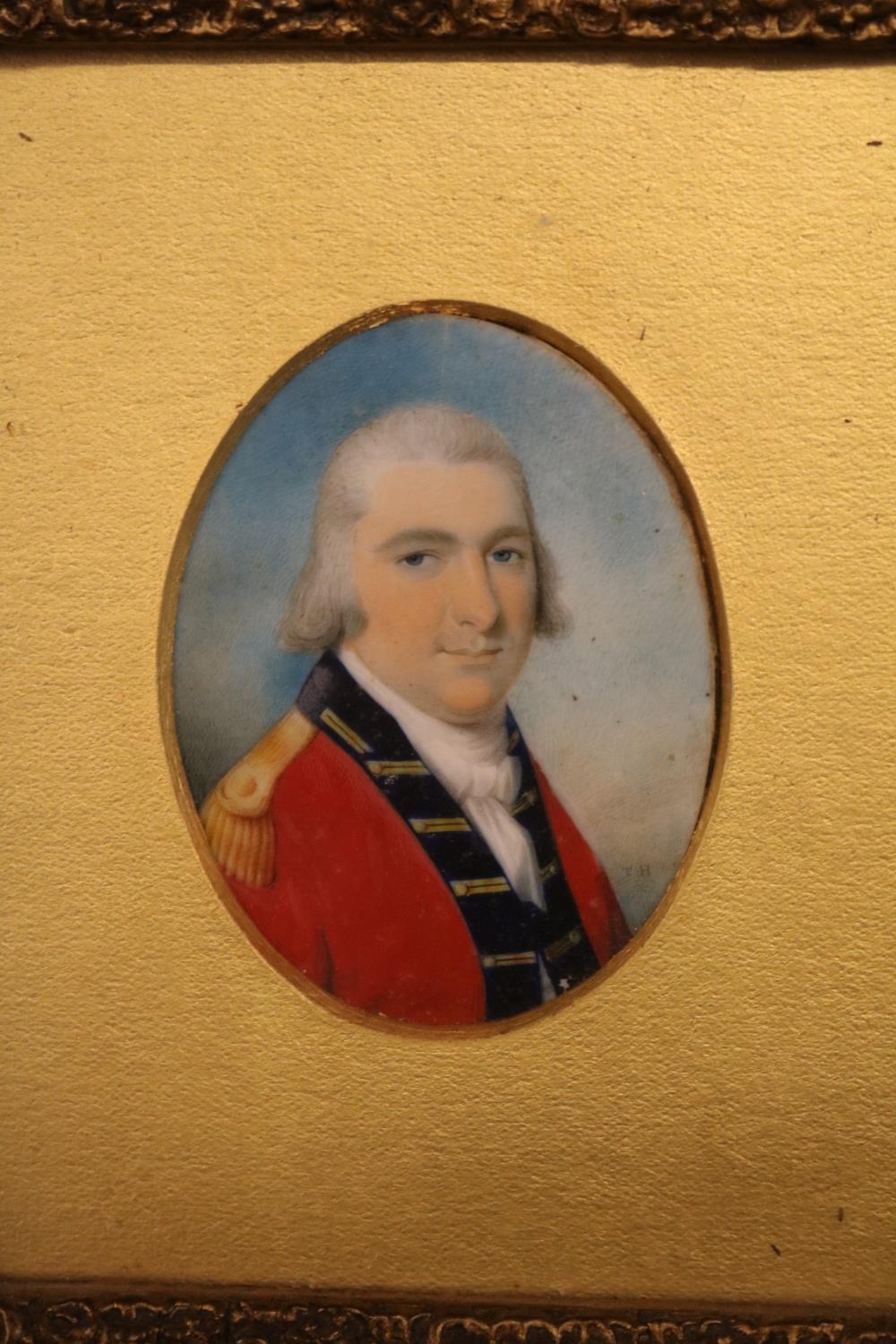 Collection of 2 18thC Miniature Portraits of a Gentleman in Grenadier uniform and a watercolour of a - Bild 5 aus 8