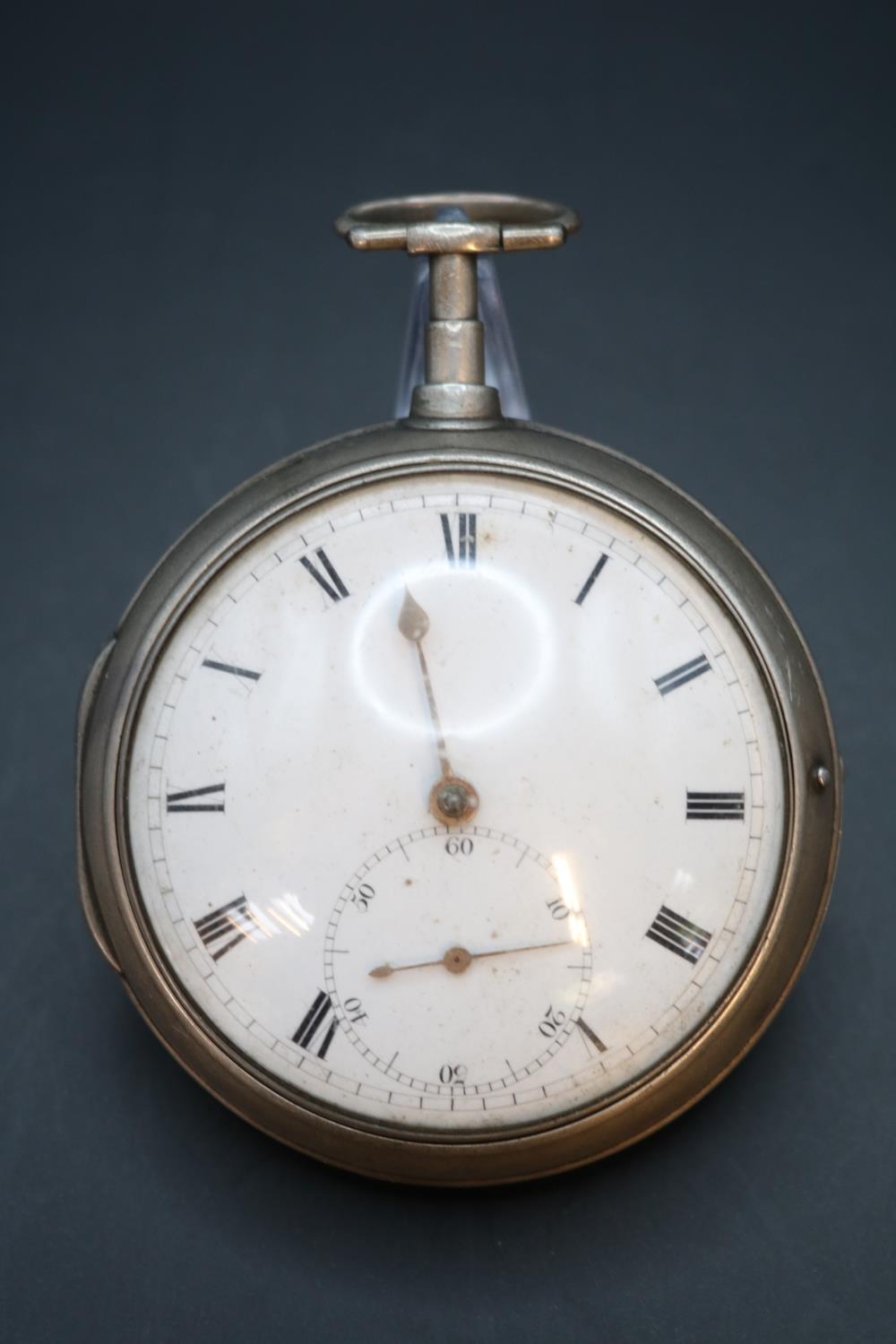 John Gartly of Aberdeen (active 1783-1825) Silver cased Fusee pocket watch No.677 and inset Diamond, - Image 2 of 5