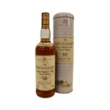 The Macallan, 10 year old single malt highland whisky, 40%, 70cl, in original tin tube