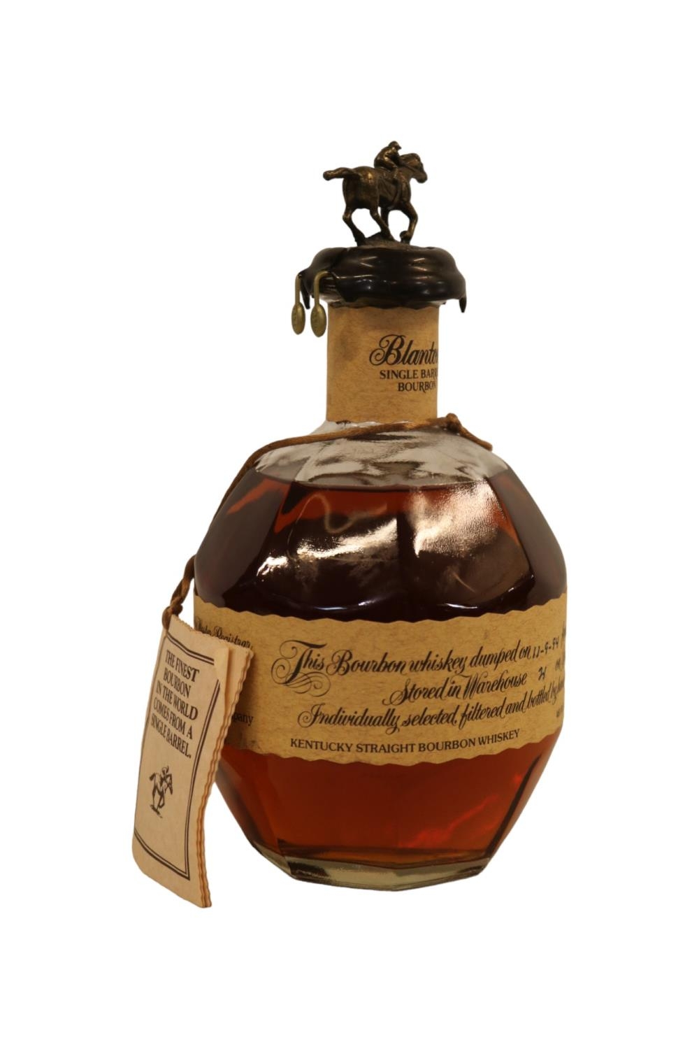 Blantons Single Barrel Bourbon Whiskey dated 11/09/94 Barrel No 209 Kentucky Straight Bourbon