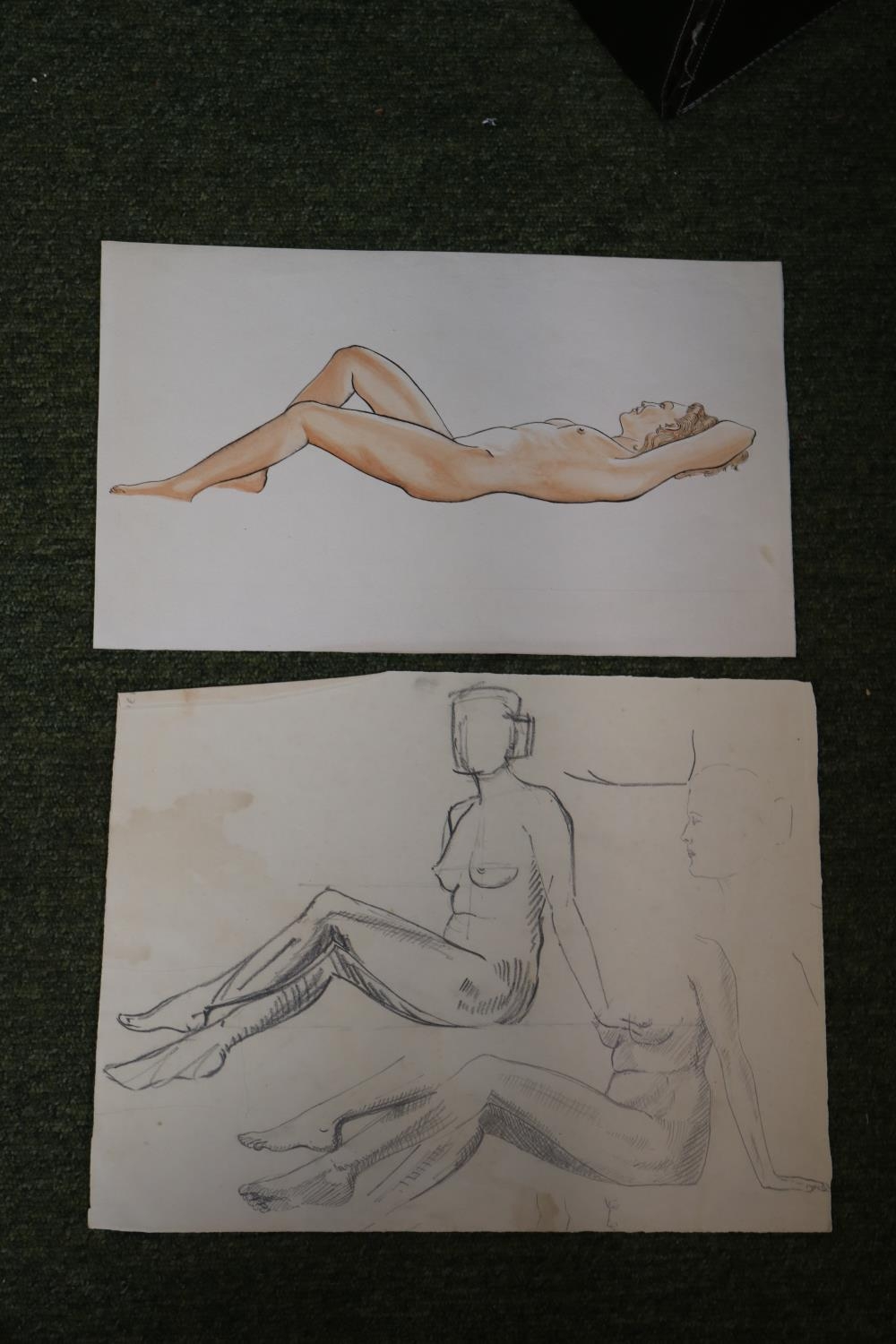 Artistic Nudes; A collection of 1940s Nude Photographic Prints and 2 Life studies (15) - Image 3 of 3