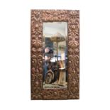 Arts & Crafts (Newlyn School) Rectangular Copper framed mirror after John Pearson