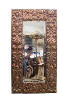 Arts & Crafts (Newlyn School) Rectangular Copper framed mirror after John Pearson