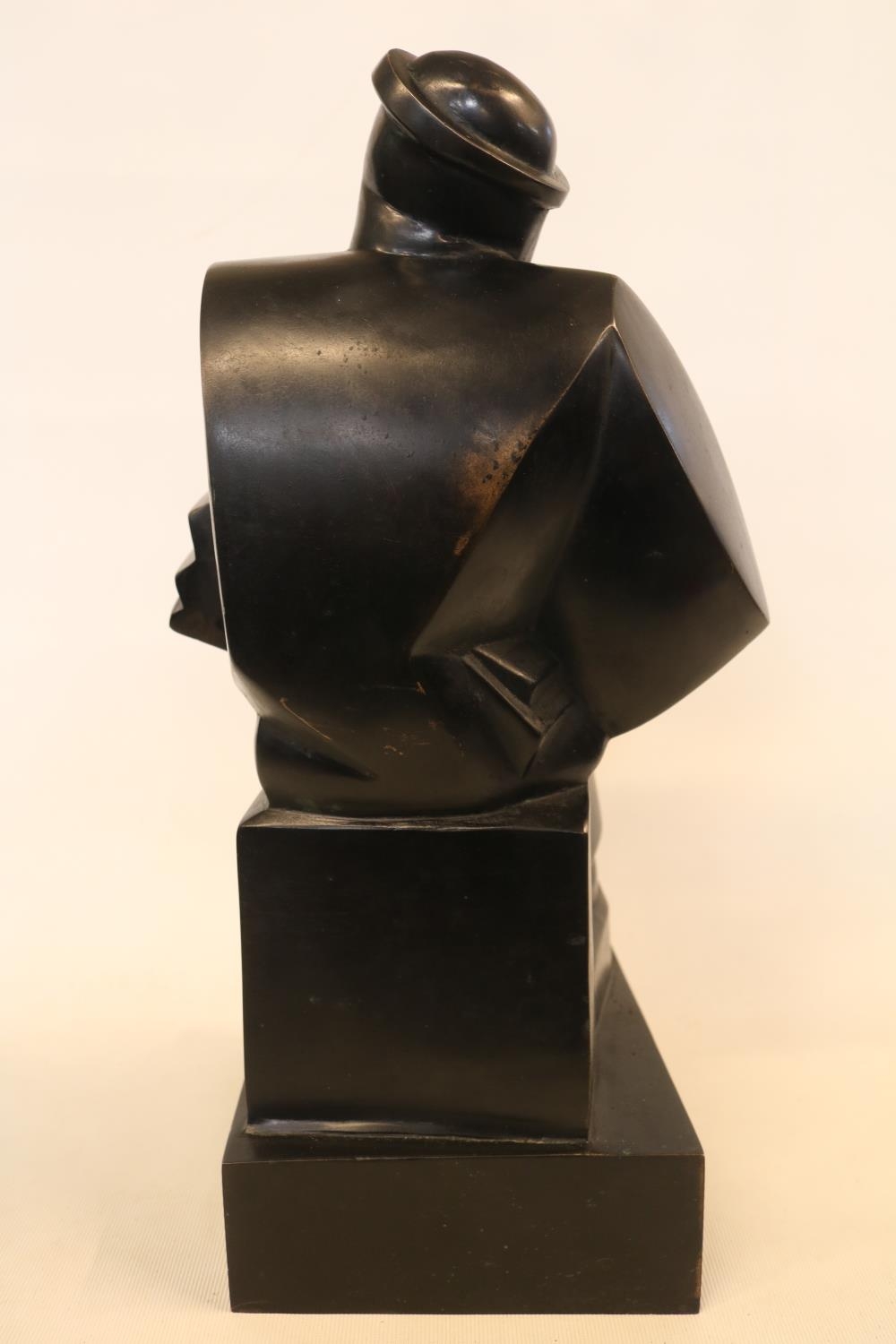 'L'Accordéoniste' (Accordionist), Art Deco Cast Bronze after Jan and Joel Martel 1896 - 1966. 35cm - Image 2 of 6