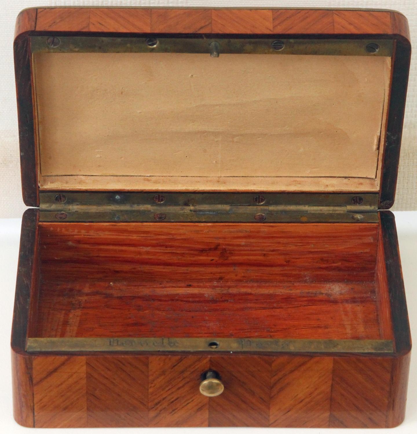 Maison Vervelle Audot, Paris Napoleon III Kingwood Marquetry Veneer Box Inscribed 'Vervelle Paris' - Image 7 of 8