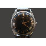 Omega Seamaster 17 Jewel wristwatch with baton dial C.1956 reference 15198218 with mechanical