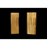Dunhill: Gold Plated Dunhill S Type lighter 20 Microns C56589 & Another Gold Plated Dunhill